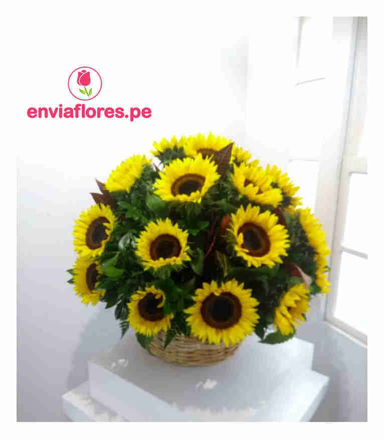 CANASTA DE GIRASOLES | Florería Envía Flores Cusco