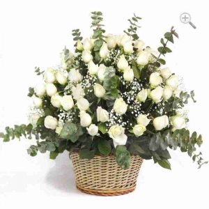florerías cusco y ayacucho hermoso arreglo floral para velorios rosas blancas