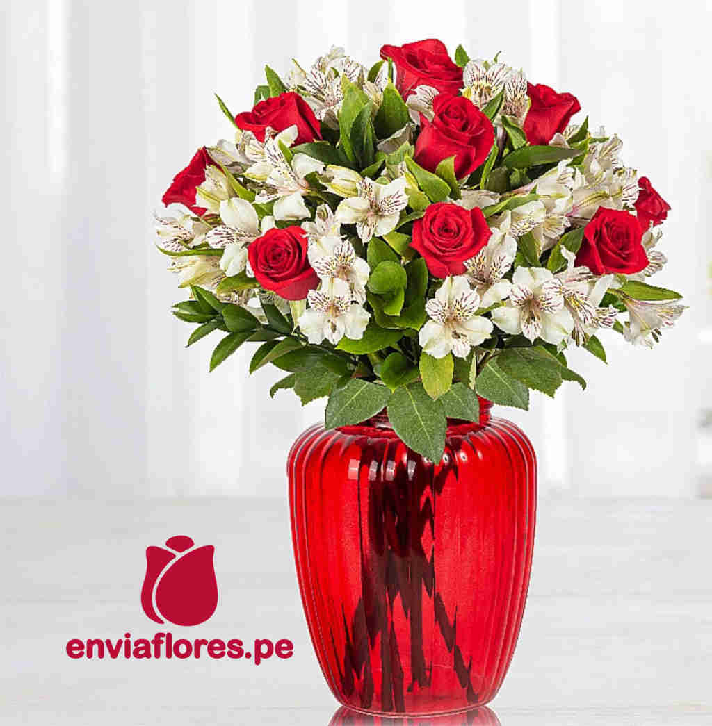 Ramo de 16 rosas y astromelias | Florería Envía Flores Cusco