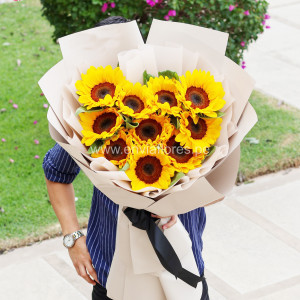 ramo de 10 girasoles