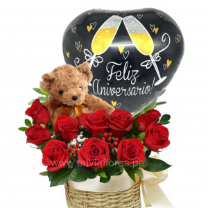 🔥 Pack Aniversario 10 Rosas – Cusco